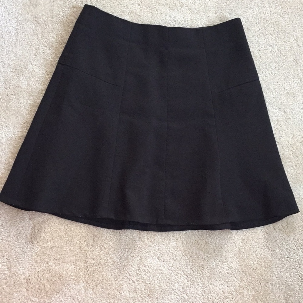 Loft lined paneled black skirt